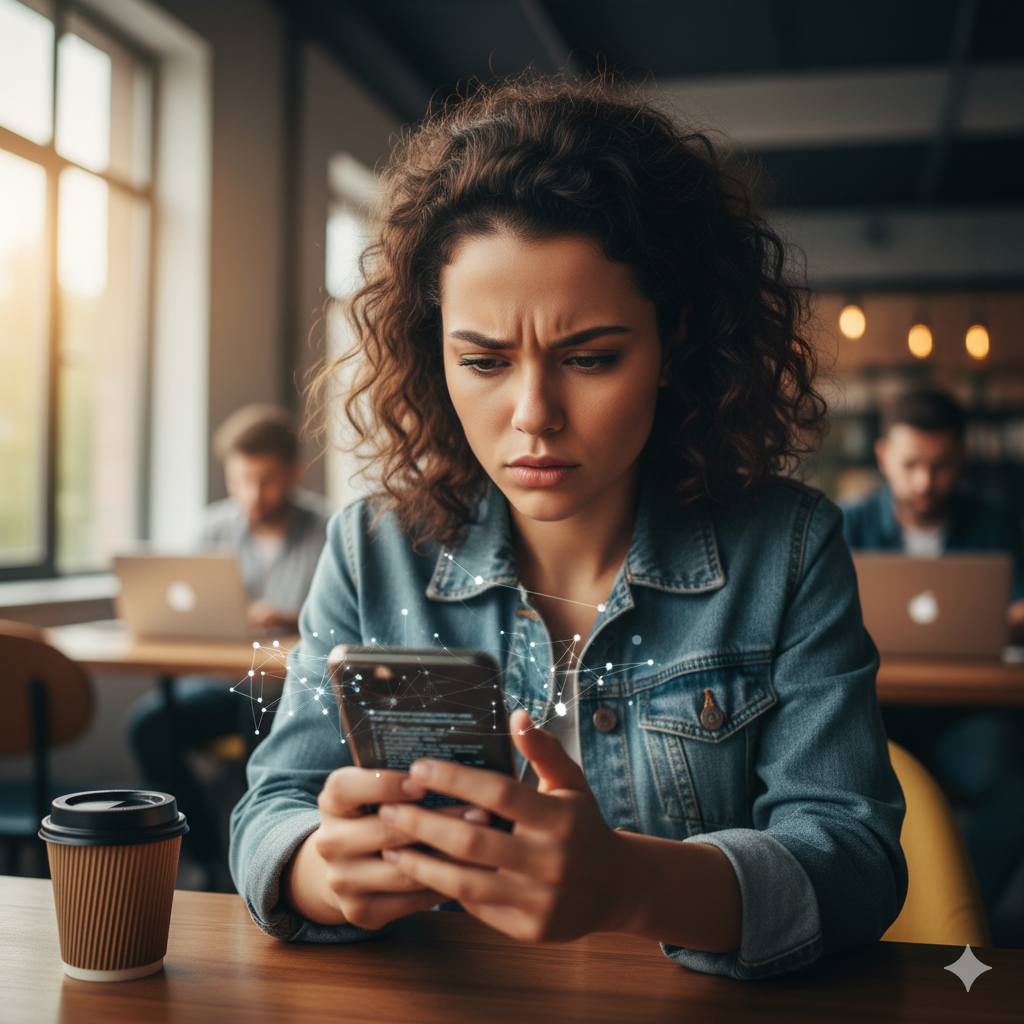 Pessoa resolvendo problemas financeiros com empréstimo pessoal online via smartphone